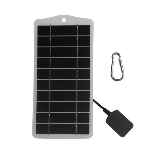 

2.5W 5V Solar Panel Charger High Conversion Efficiency IP65 Waterproof Universal Outdoor Emergency Power Panel for Phones Fans белый
