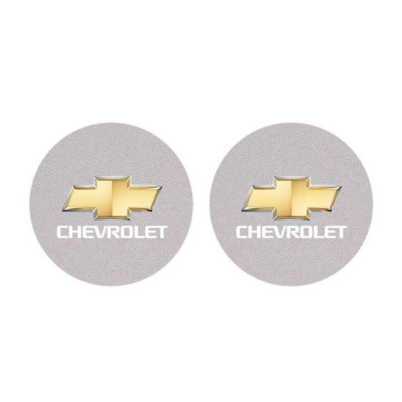 2Pcs Car Cup Mats Anti Noise Coaster Interior Accessories For Chevrolet Spark Captiva Cruze Malibu Equinox Trax Camaro Blazer