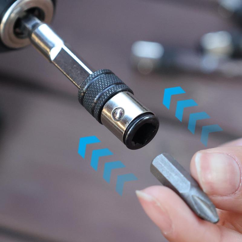 Portable 2-IN-1 Batch Head Connecting Rods Self-locking Quick Positioning Extension Rod Socket Adapter For Power Drills Wrenches