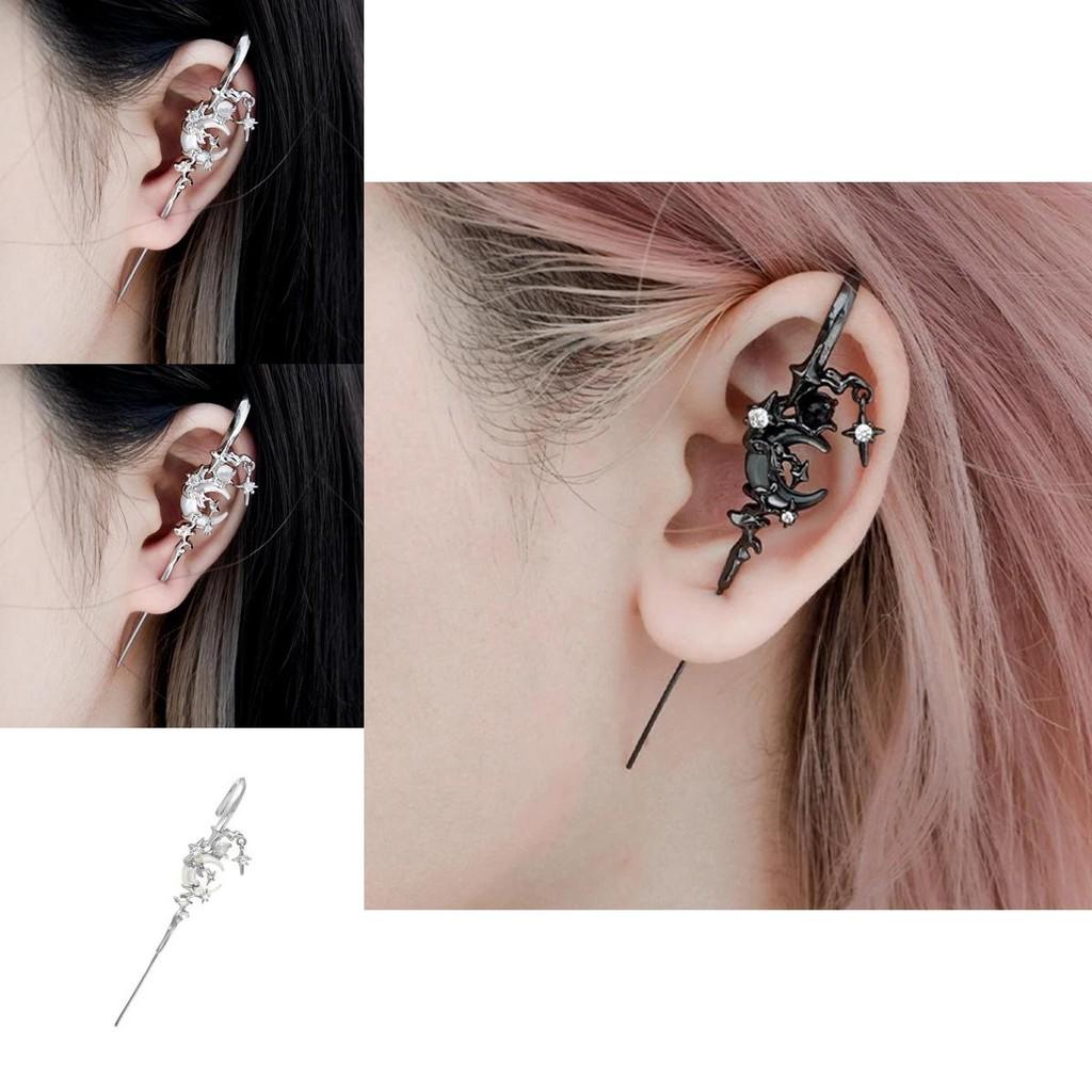 Creative Alloy Star And Moon Earrings With Geometric Design For Women Fashion Accessories