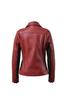 RossoStyleLab ROSSO Double Rider Leather Dark Size Jacket, Red/Black, Small, Women's ROL-16