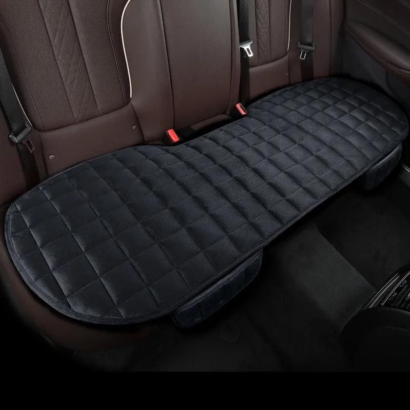 Car Seat Cover Front Rear Flocking Cloth Cushion Non Slide Winter Auto Protector Mat Pad Keep Warm Universal Fit Truck Suv Van