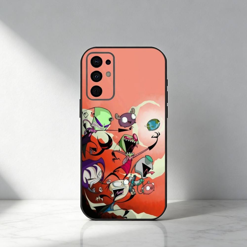 

Мультяшный Чехол для Телефона с Принтом Инопланетянин Зим (Invader Zim) Для Samsung S25,S24,S21,S22,S23,S20,Ultra,S26,Plus,Fe,Note,5G Черный Чехол Samsung S24ULTRA