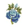 Vintage Rhinestone Rose Brooch: Elegant Women's Fashion Accessory for Winter Coats