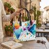 Watercolor Geometric Tote Bag Large Casual Shoulder Bag for Daily Use