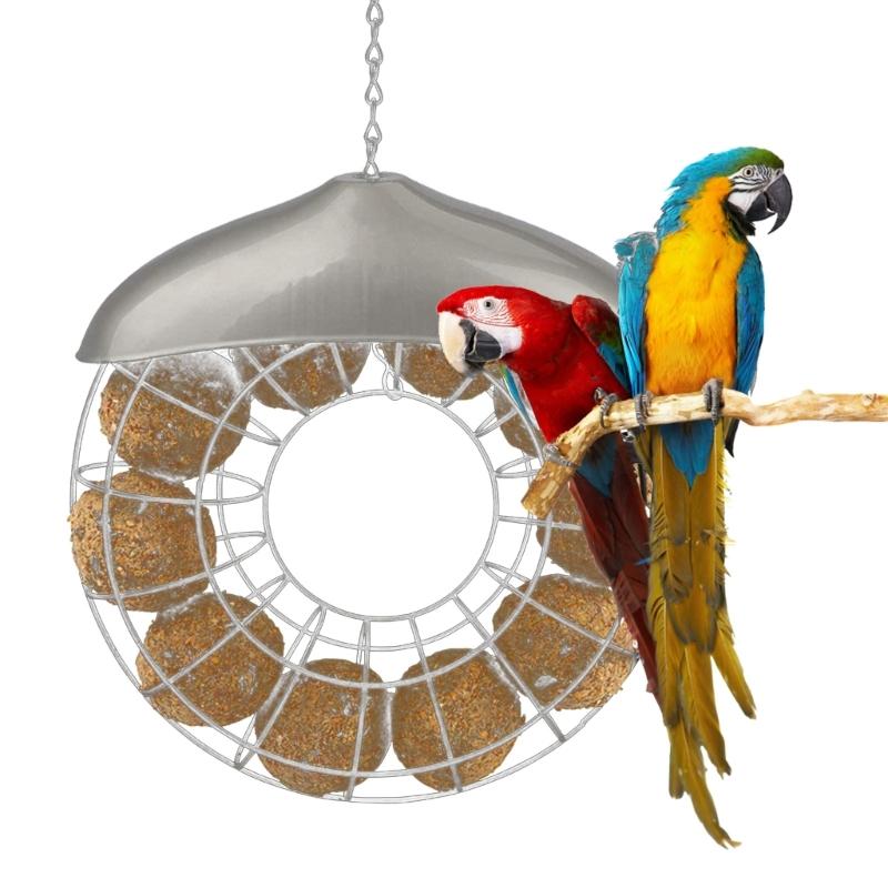 Birds Food Dispenser for Wild Sparrows Garden Grease-Basket Outdoor