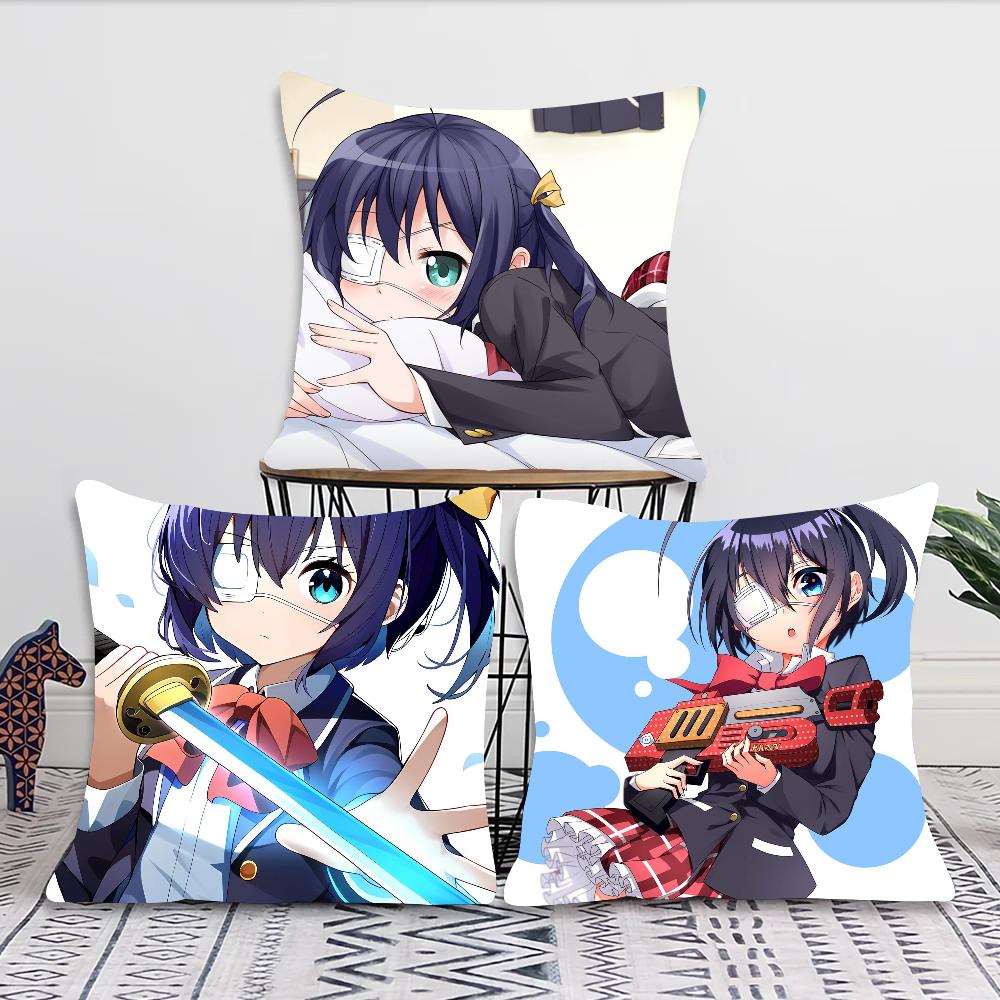 Takanashi Rikka Animation Take On Me Pillow Case Square Pillow Bedroom Sofa Leisure Comfort Cushion Living Room Home Decoration