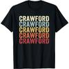 Crawford New York Crawford NY Retro Vintage Text T-Shirt