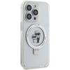 Karl Lagerfeld Klhmp13Lhmrskch Iphone 13 Pro / 13 6.1 Biały/White Hardcase Ring Stand Karl&Choupettte Magsafe