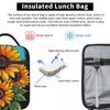 Sunflower Pattern Insulated Lunch Bag for Women Kids Portable Food Boxes Thermal Lunch Box Tote