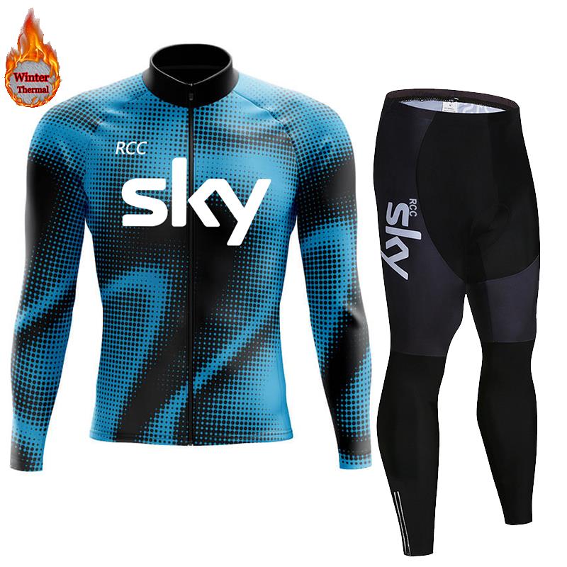 2026 Winter Warm Cycling Clothing Set Thermal Fleece Cycling Jersey Men's Mtb Clothing Man Blouse Uniform Bicycle Clothes Complete Set