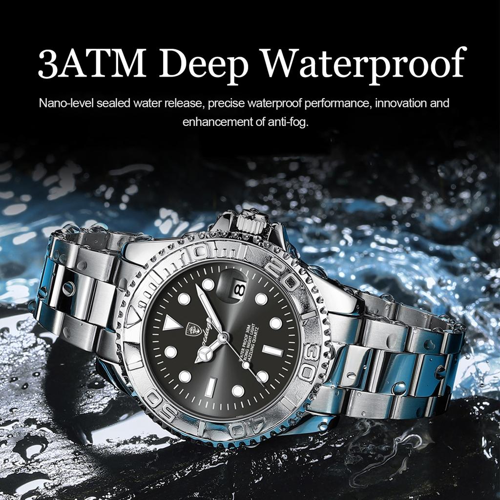 New Luxury High Quality Man Watch Waterproof Luminous Chronograph Date Men Watch Stainless Steel Quartz Men's Watches