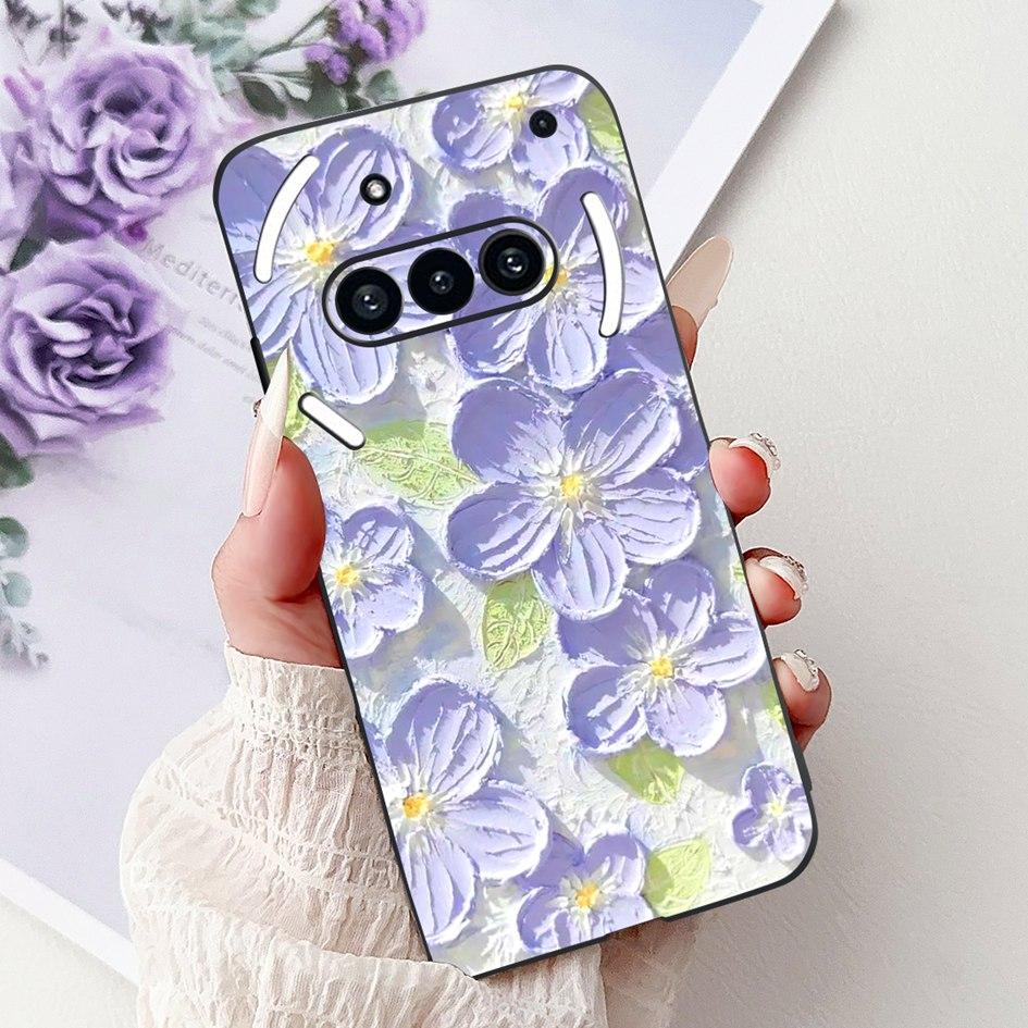 For Nothing Phone 3A 2025 Case A059 Fashion Flower Cats Cartoon Silicone Soft Shockproof Cover For Nothing Phone3A 3A Pro Bumper