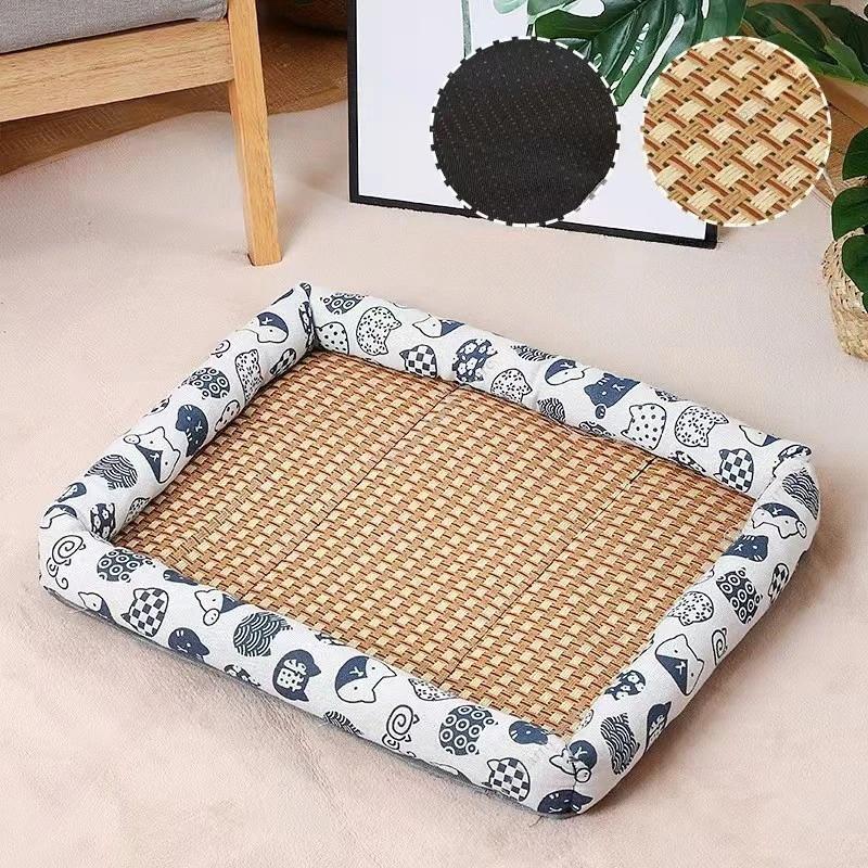 Pet Summer Mat Dog Cat Cooling Pad Moistureproof Rattan Wear Cat Mat Summer Cooling Pet Bed Quality Cool Cold 4 Size