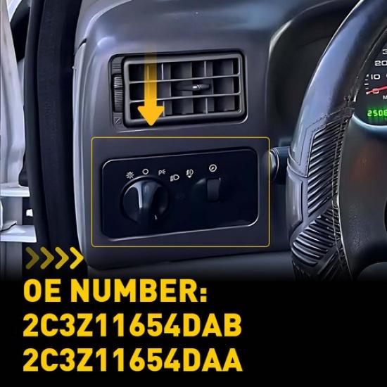 Headlight Switch for 2002-2004 Ford F250 F350 F450 F550 Super Fog Auto Headlamp