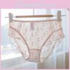 Elegant N8065 Sweet Lace Mesh Heart Briefs With Comfortable Cotton Lining