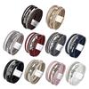 Damen geflochtenes Armband mehrlagig böhmisch Kunstlederseil Seestern Muschel Dekor Sicheres Verschluss Armband Handgelenk Accessoire