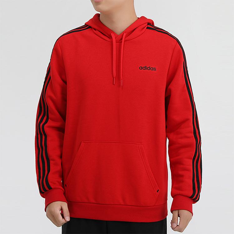 Adidas Neo Sports Casual Pullover Hoodie Men Tops Red GJ8910