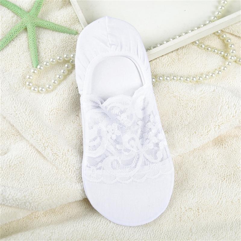 3 Pairs 5 Color Fashion Women Girls Summer Socks Sweet Lace Flower Pattern Short Sock Invisible Ankle Socks Cotton