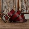 High-End Light Luxury Retro Pure Handmade First Layer Cowhide Belt Men'S Fashion Versatile Leather Belt Male Internet Celebrities