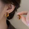 Amber Stud Earrings: 2025 Edition - Unique, High-End, Handmade Design for a Distinctive Vacation Look