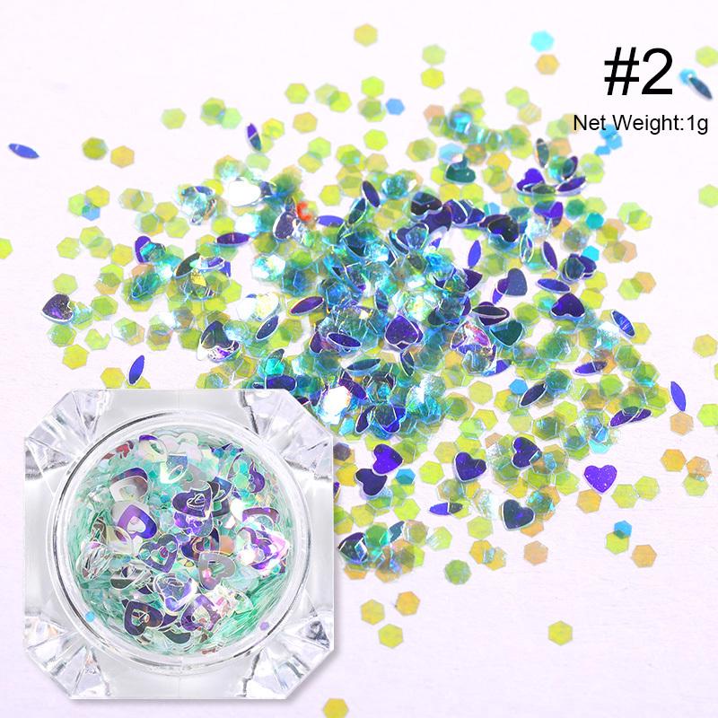 12er-Set Nagel-Pailletten – Bunte Holografische Glitzer Für DIY-Nageldesign & Basteln