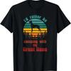 Retro Id Rather Be Camping With My Great Dane Funny T Shirt Vintage Washed Graphic Stylish Versatile Fashion Casual
