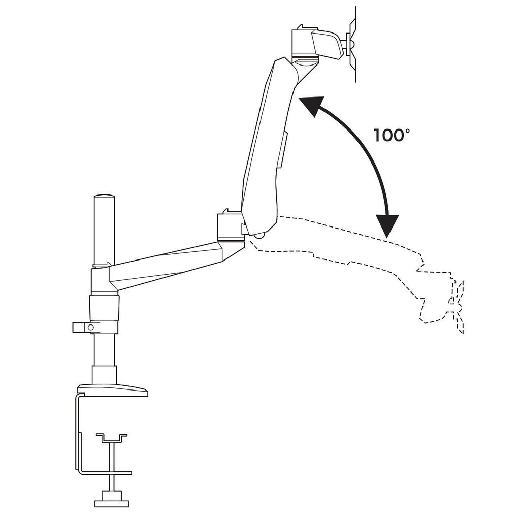 Sanwa Supply LCD Monitor Arm Horizontal/Vertical (2 Sides) CR-LA1007N
