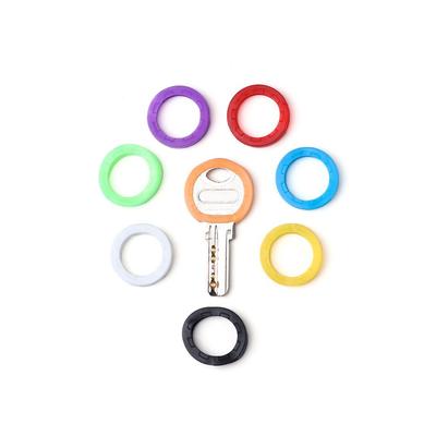 8pc/set Hollow Random Colors Hollow Silicone Key Cap Covers Topper Key Holder Keyring Rings Key Case Bag Organizer Wallets