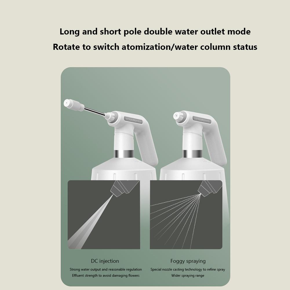 Electric Car Wash Spray Bottle Portable Irrigation Sprinkler USB Charging 2000mAh Multipurpose Plastic Handle Garden Accessories