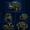 519PCS Military Weapons Assault Armored Vehicle Off-road Truck Model Building Blocks Soldier Bricks WW2 Army Kids Toy Gifts NO BOX