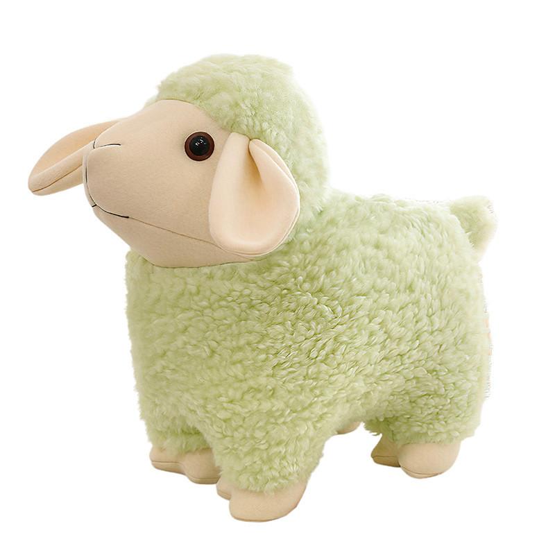 Plush Sheep Toy With Short Pile Fabric For Kids And Adults