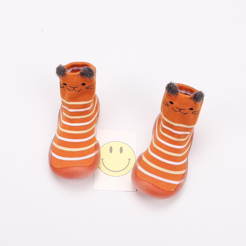 Baby Småbarn Sko Gutter Jenter Spedbarn First Walker Barn Tegneserie Dyr Myk Gummisåle Sokker Sko Strikk Anti-skli støvletter