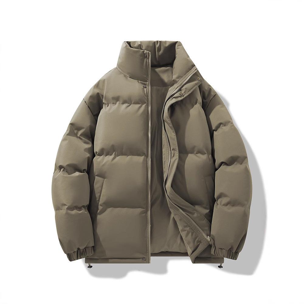New Winter Stand-up Neck Cotton Clothes Men's Thickened Warm Couple Casual Bread Clothes Loose Trendy Brand Versatile Cotton-padded Jacket