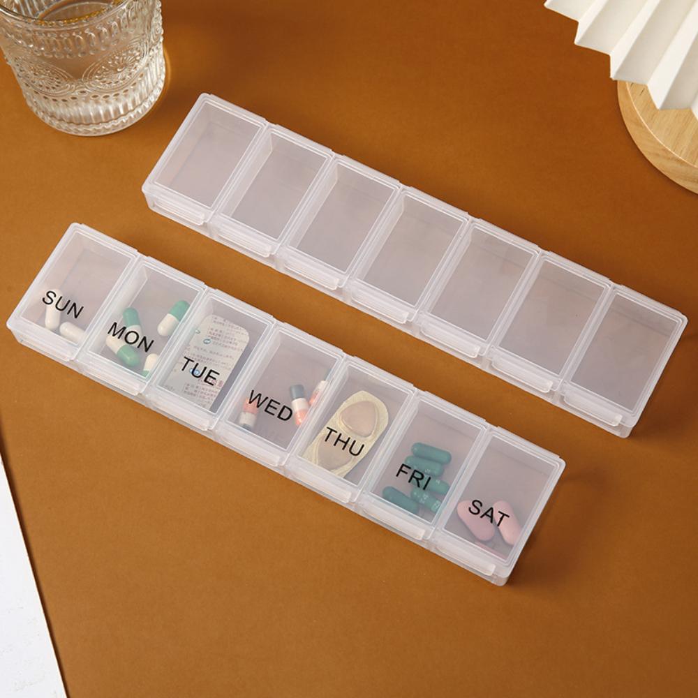 New Hot Portable Weekly 7 Days Travel Daily 7 Grids Pill Case Box Organizer Tablet Pills Storage Container for Vitamin Fish Oils