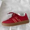 2025 Frühling neue rote deutsche Trainingsschuhe Damen leichte flachsohlige Retro Hongkong-Stil vielseitige lässige Forrest Gump Board-Schuhe