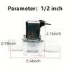 12V 24V 110V 220V Normally Closed Solenoid Valve External Thread Plastic Normally Open Water Valve for 0.02-0.8mpa Pressure 1/2"