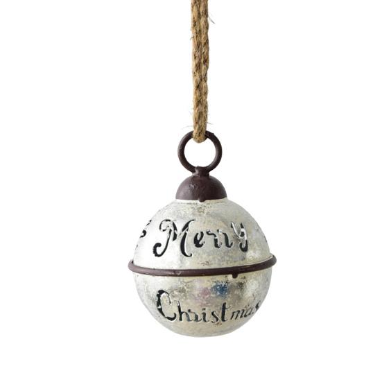 Christmas Bells Ornament Rustic Iron Jingle Bells Christmas Hanging Decoration for Xmas Holiday Tree Doorway Decor