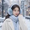 Pearl Rhinestone Decor Winter Ear Warmers Soft Soft Fluffy Earmuffs Faux Fur Earmuffs  Cycling