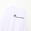 Champion Long Sleeve Round Odor Graphic Volleyball Size XL Men's T-Shirt, Neck, Antibacterial, Resistant, Quick-Drying, Print, T-Shirt, White,
