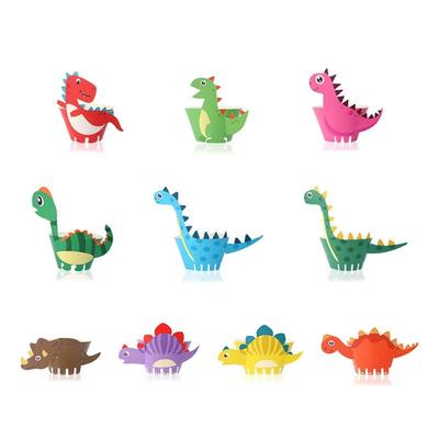 Papilotki Owijki Dinozaury  10Szt