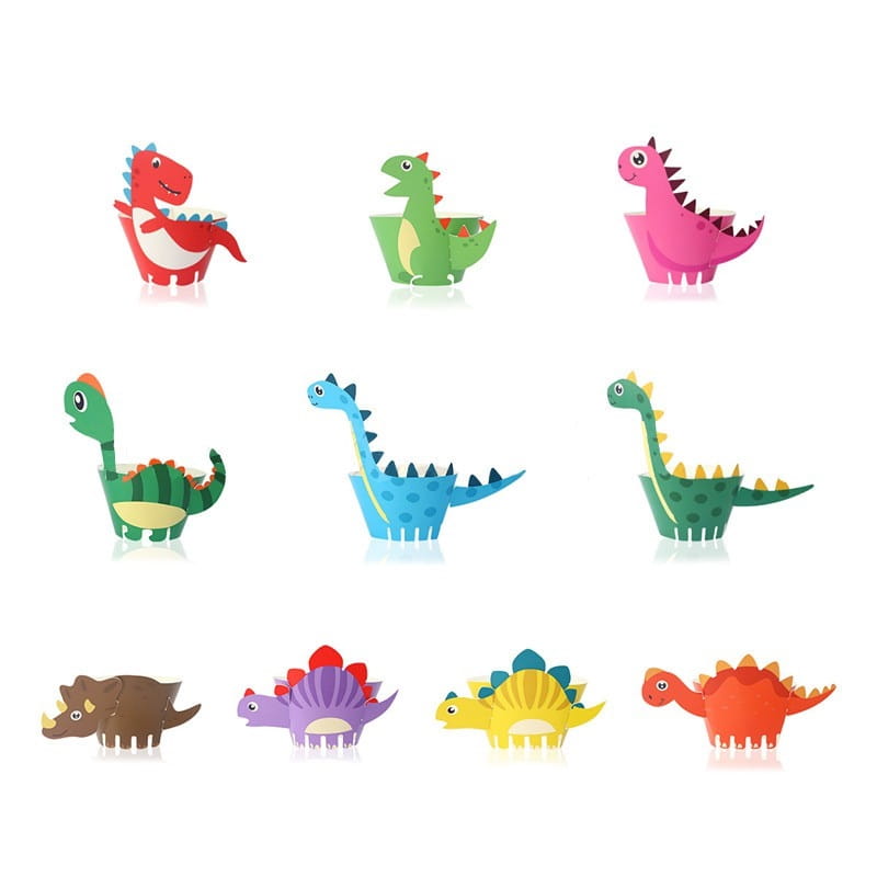 Papilotki Owijki Dinozaury 10Szt