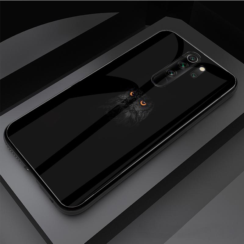 Owl Tempered Glass Phone Case For Redmi Note 5 6 7 8 Pro Note8T Note9S Redmi8 9 Cover Shell