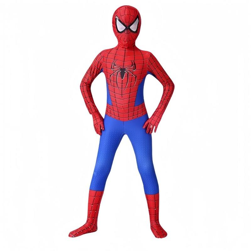European and American Spider-Man one-piece tights Halloween Cosplay costumes Adult children s steel onesie suit 100 children's code