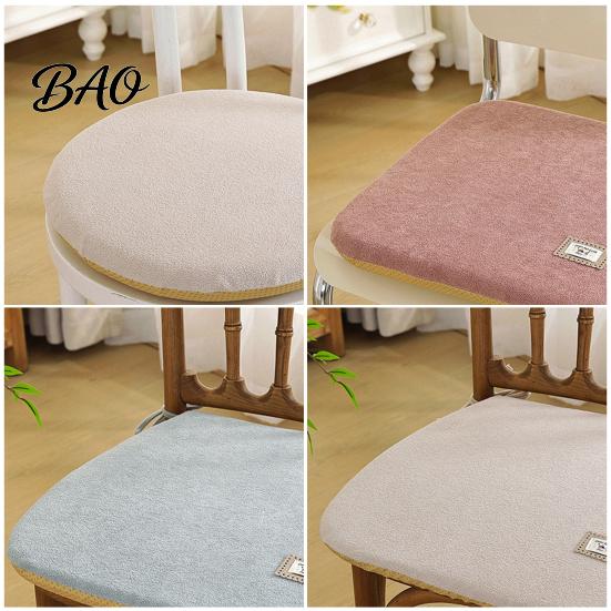 Comfortable Memory Foam Pad Chair Pad, Dining Cushion with Ties, Anti-slip Bottom, Washable Office Cover, Soft Thick Warm Seat for Autumn Winter Teddy