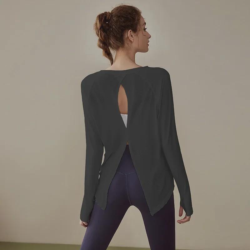 Damska letnia koszulka z krótkim rękawem do jogi i pilatesu - Luźny, oddychający T-shirt do biegania i fitnessu