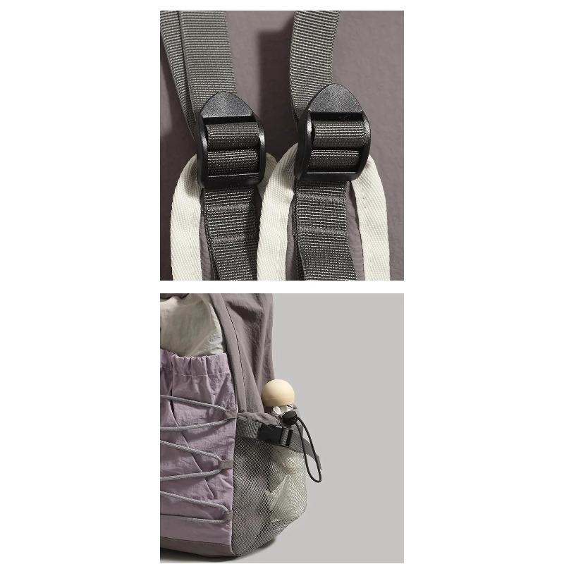 Durable Wear-resistant Nylon Backpack Minimalist Women's Bag College Students Hiking Camping Casual Short