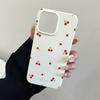 Cute Cartoon Red Cherry Pattern Printed Phone Case For iPhone 16 Pro Max 15 14 13 12 11 Pro Plus 16E Shockproof Protective Cover