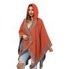 Bohemian Shawl Woven Cape Women Hooded Warm Wear Photo Outside The Cape
