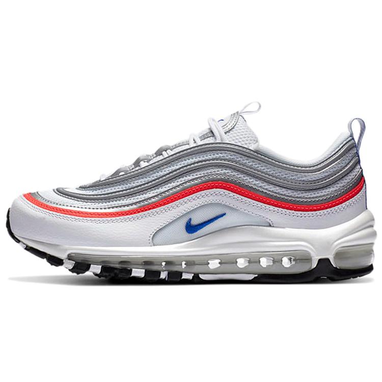 

Новые женские Nike Air Max 97 Metallic Silver Flash Crimson Racer Blue CZ6087-101 37.5